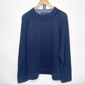 Nicole Fahri Wool Crew Neck Sweater Blue XL